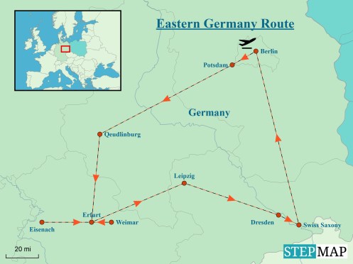 Revised Map Eastern Germany Route